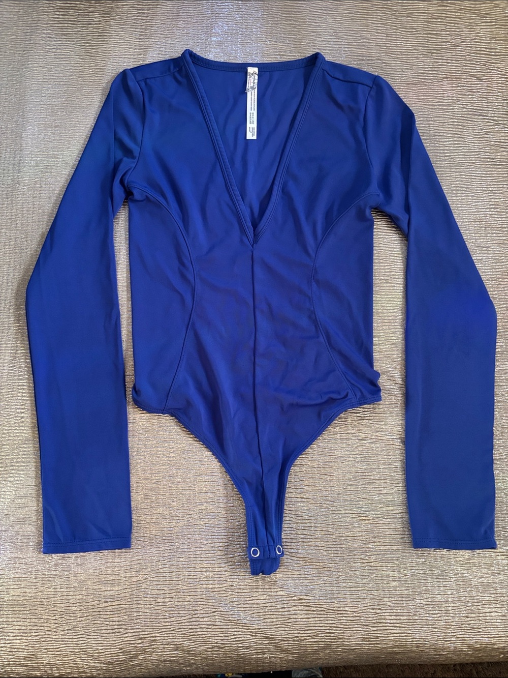 Free People long sleeve royal blue bodysuit - Dodgers blue
